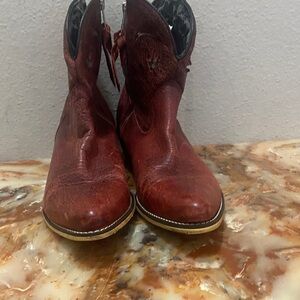 Dingo Red Leather Western Boots